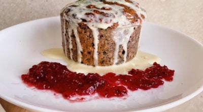 Muffin de batata-doce roxa