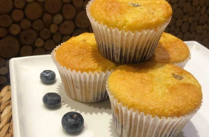 Muffin de blueberry low carb