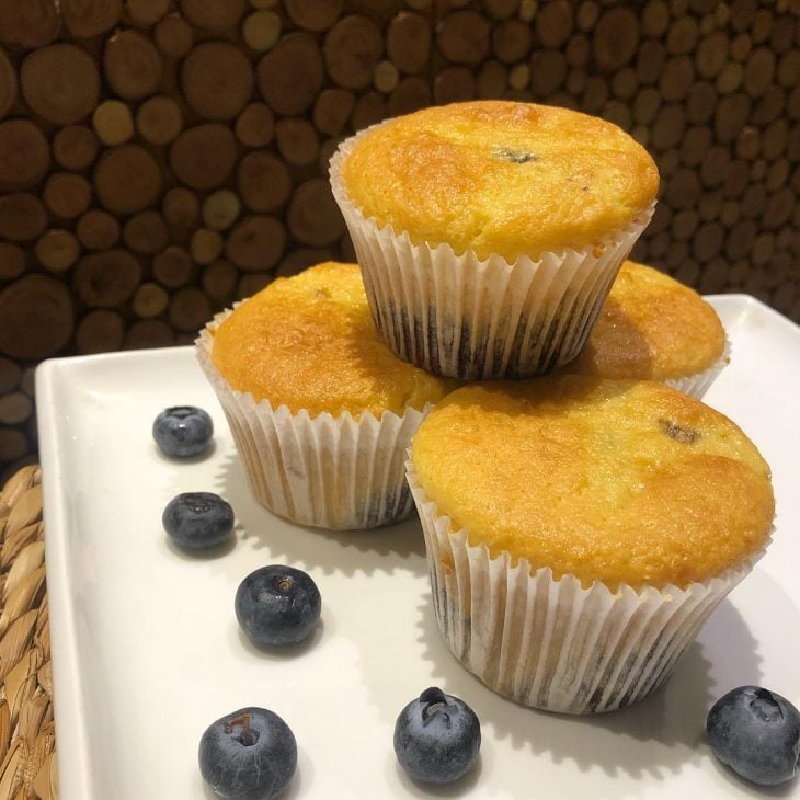 Muffin de blueberry low carb