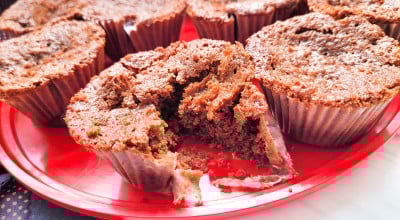 Muffin de brownie de chocolate