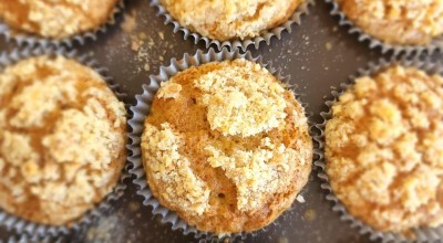 Muffin de cenoura com streusel