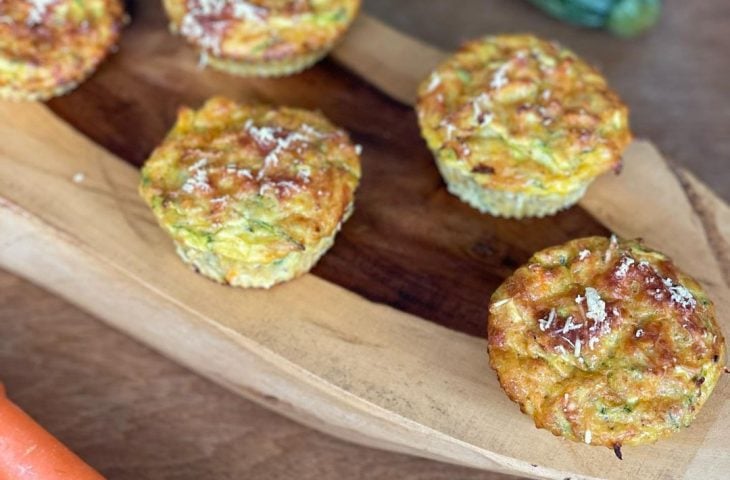 Muffin de cenoura e abobrinha sem glúten