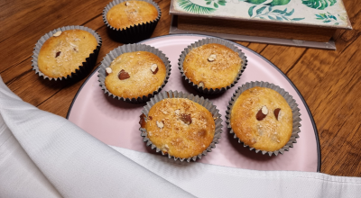 Muffin de coco com amêndoas