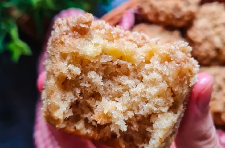 Muffin de crumble de banana