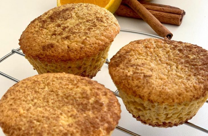 Muffin de laranja com aveia