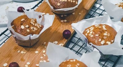 Muffin de uva sem trigo e sem lactose