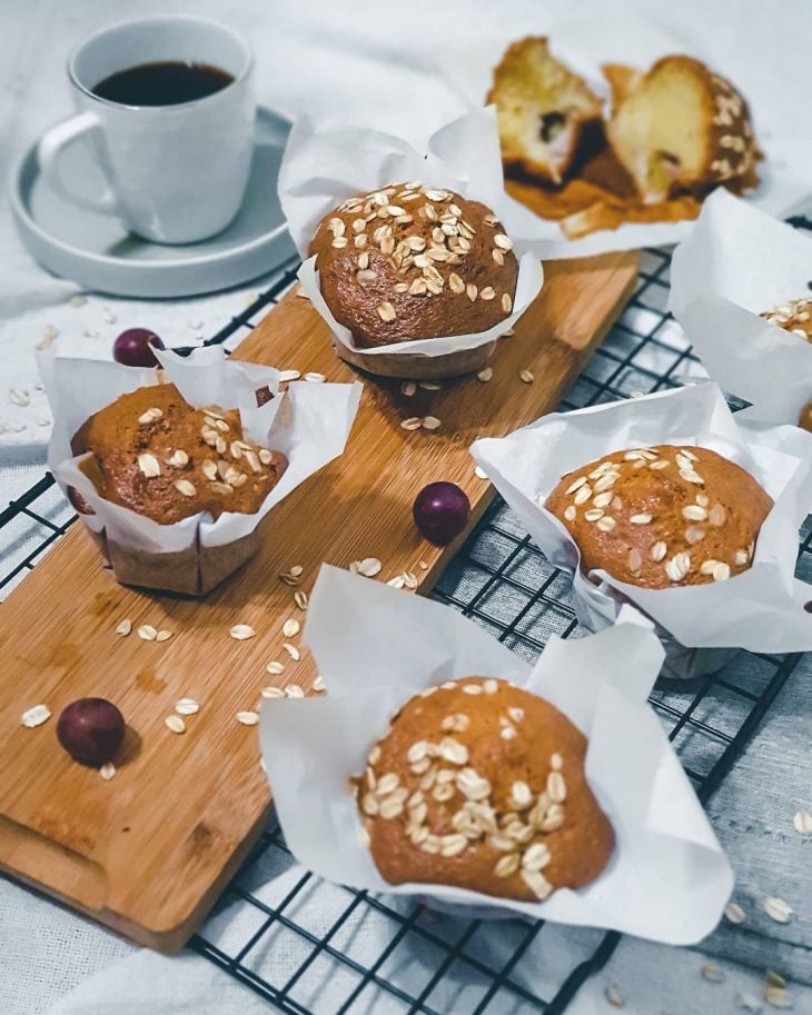 Muffin de uva sem trigo e sem lactose