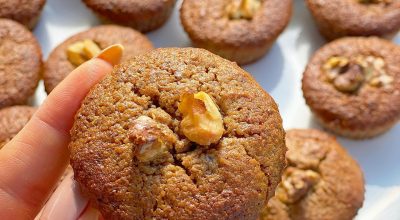 Muffin fit de nozes com passas