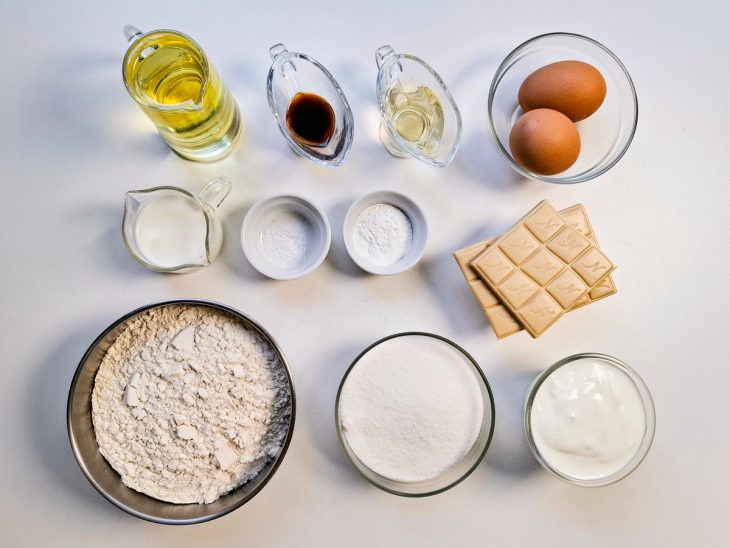 Ingredientes necessários para o preparo da receita.