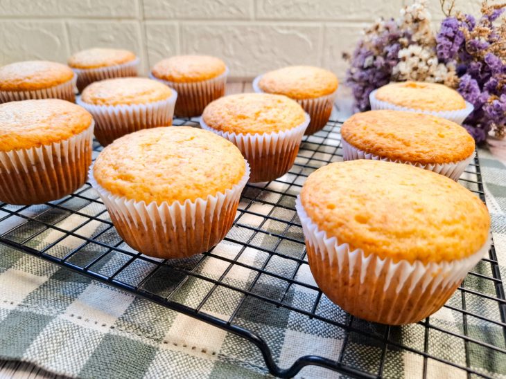 Muffins prontos para consumo.