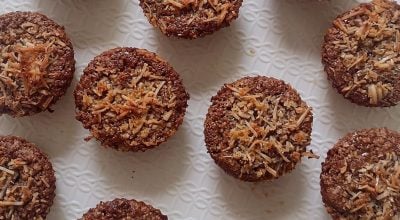 Muffins de banana e coco