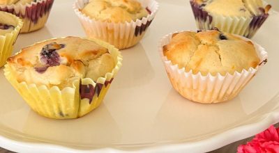 Muffins de blueberry com limão siciliano