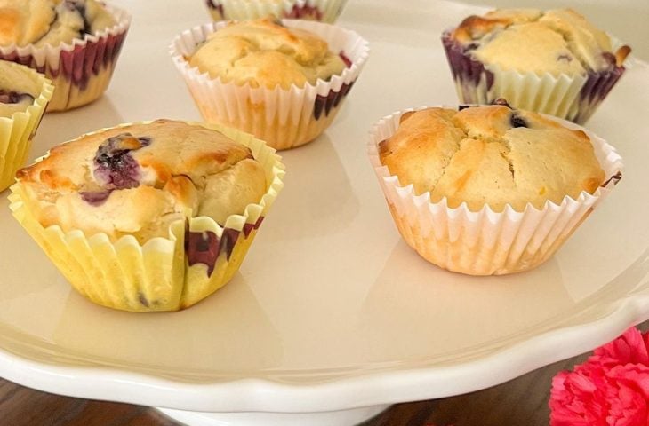 Muffins de blueberry com limão siciliano