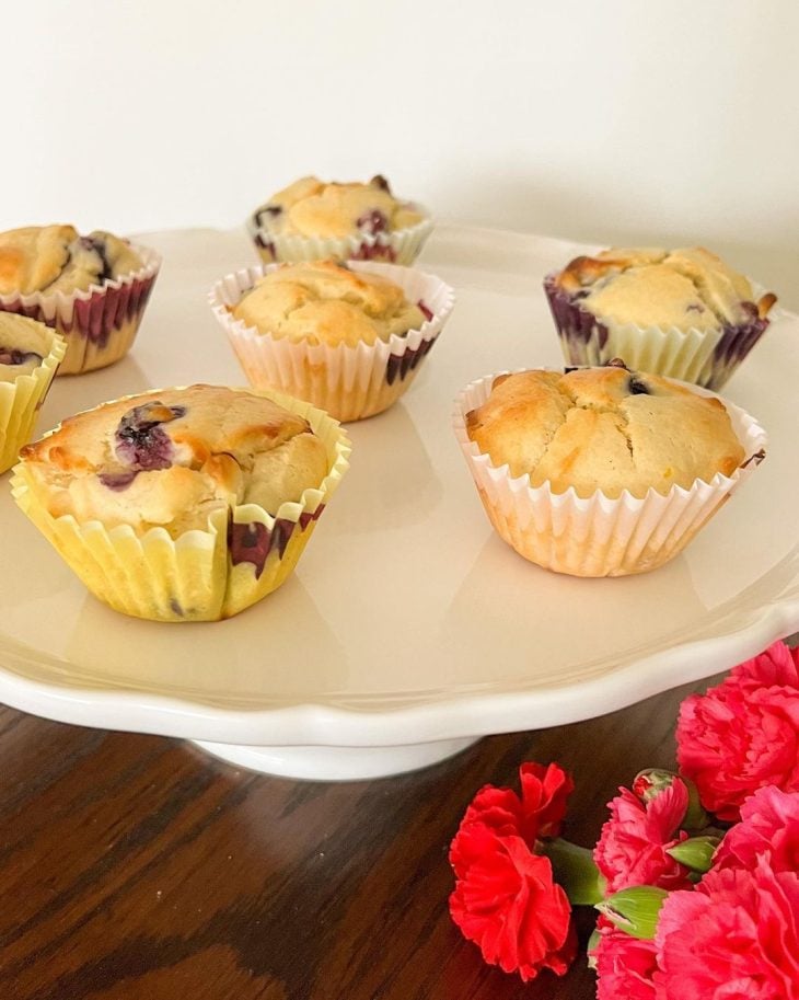 Muffins de blueberry com limão siciliano