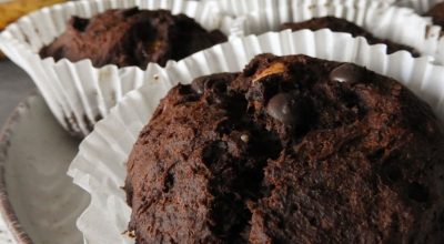 Muffins proteicos de chocolate