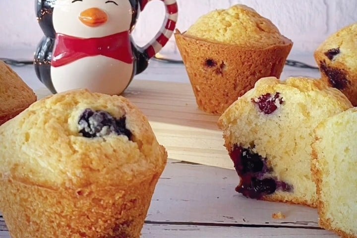 Muffintone de mirtilos e amoras
