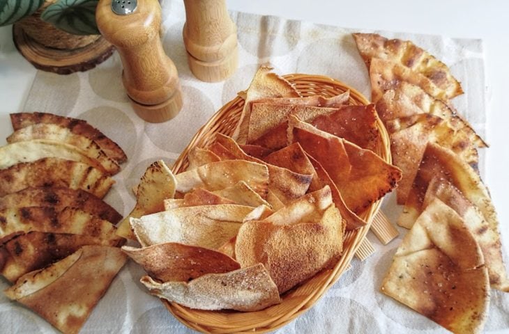 Nachos com pão árabe