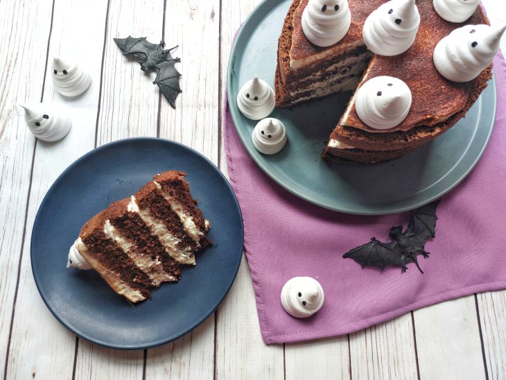 Naked cake chocolatudo de Halloween - Passo a Passo