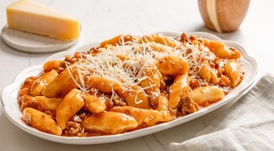 Nhoque de batata com carne moída