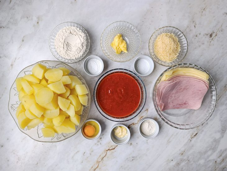 Ingredientes reunidos para o preparo da receita.
