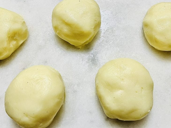 5 bolinhas de massa de nhoque