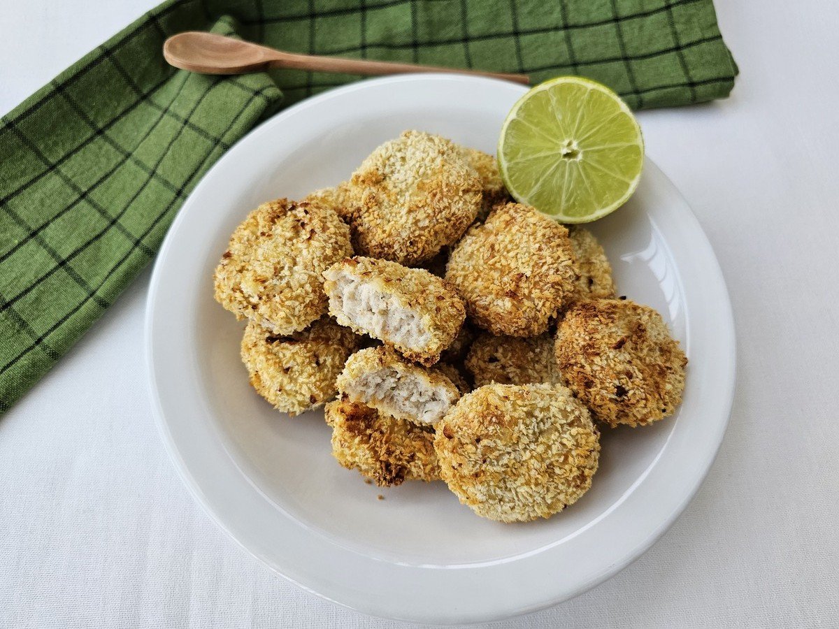 Nuggets de tilápia na airfryer