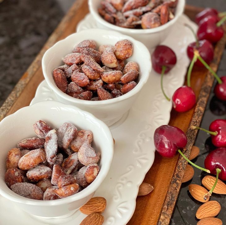 Nuts glaceadas com adoçante