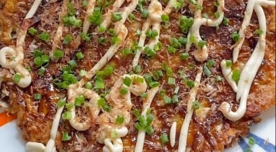Okonomiyaki com milho
