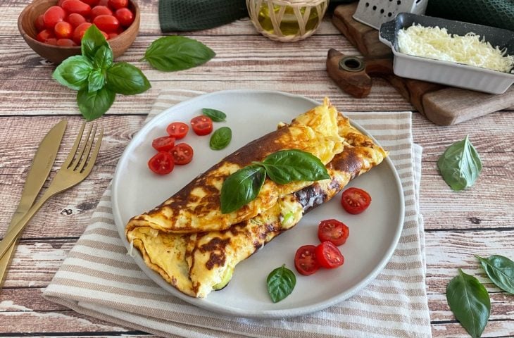 Omelete com requeijão