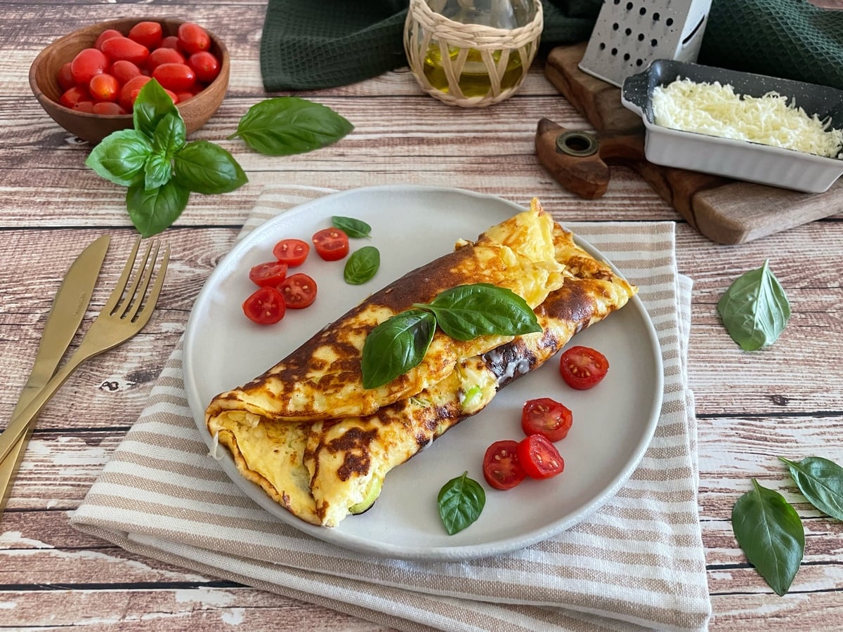 Omelete com requeijão