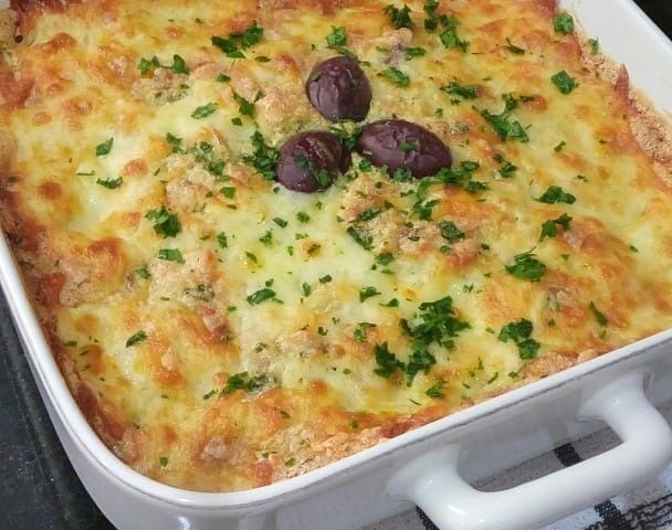 Omelete de forno com bacalhau