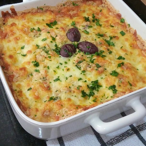 Omelete de forno com bacalhau