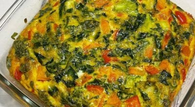 Omelete de forno com legumes