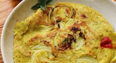 Omelete de grão-de-bico