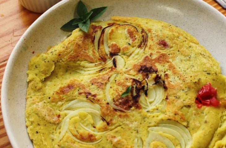 Omelete de grão-de-bico