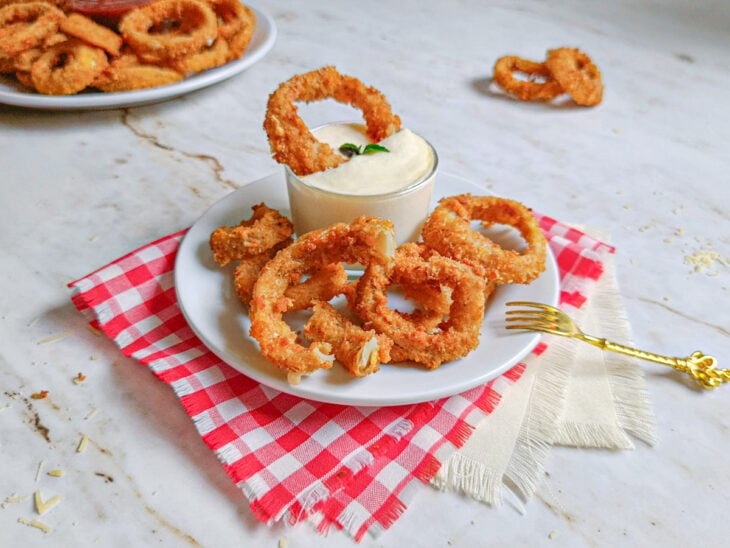 Onion rings prontos.