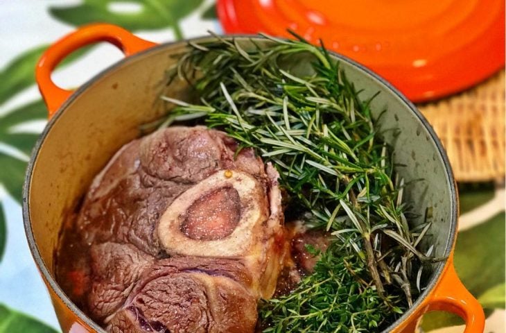 Ossobuco ao vinho tinto