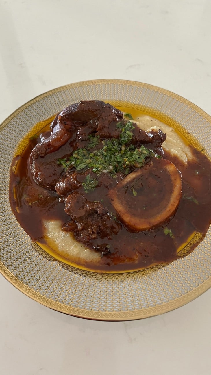 Ossobuco com polenta cremosa