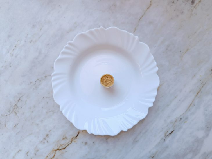 Massa modelada em formato cilindrico.