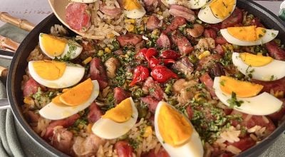 Paella caipira