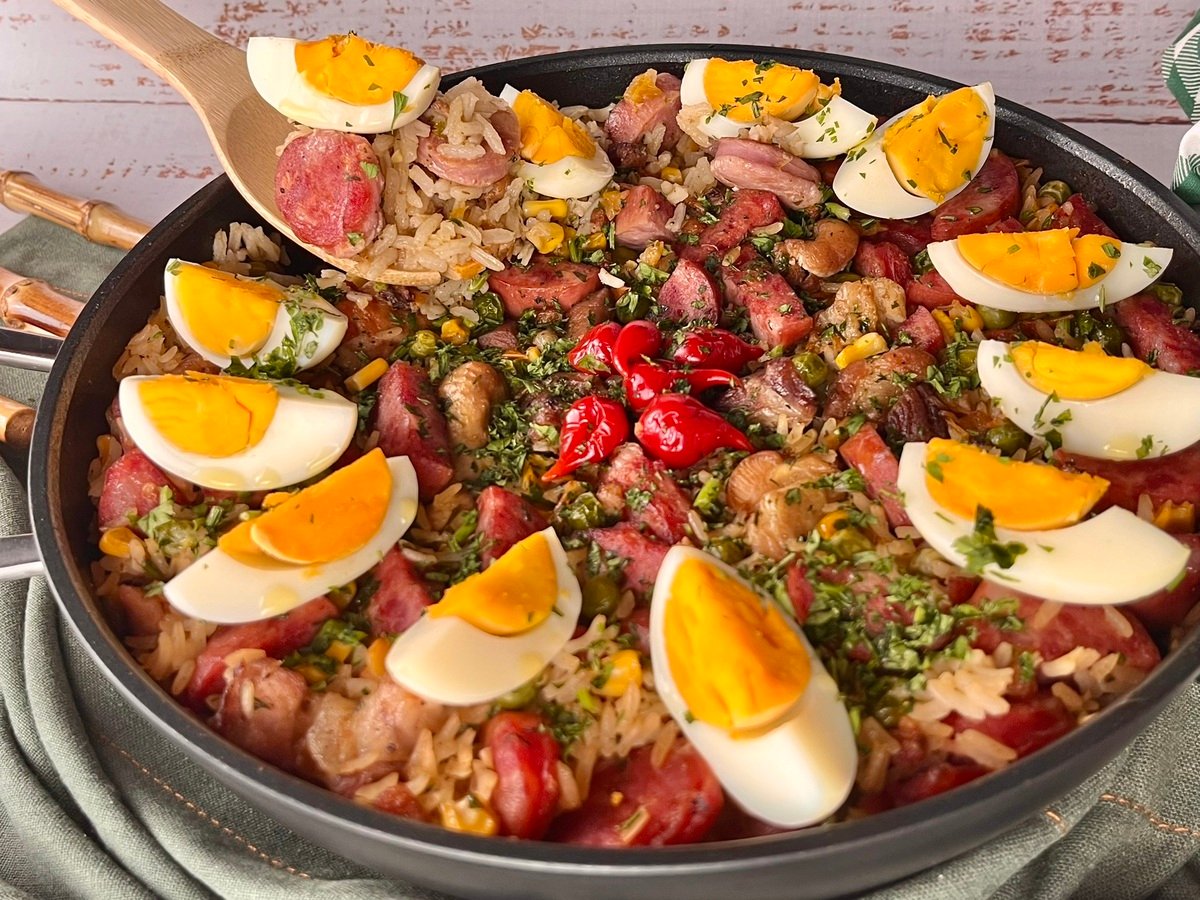 Paella caipira