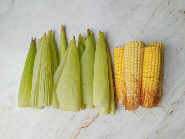 Espigas separadas das palhas.