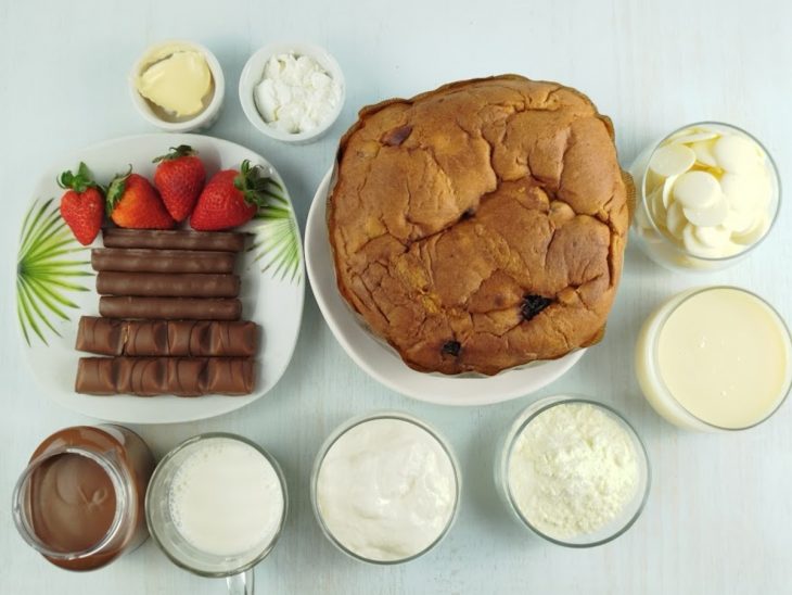 Ingredientes reunidos para o preparo da receita.