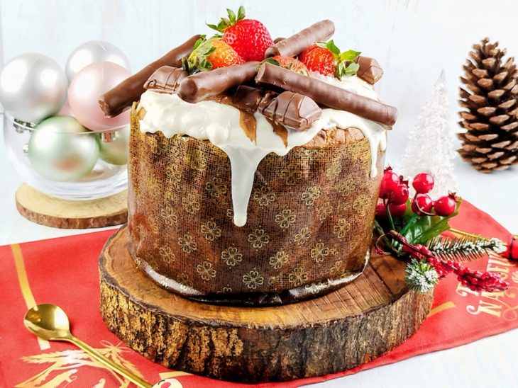 Panetone trufado pronto para consumo.