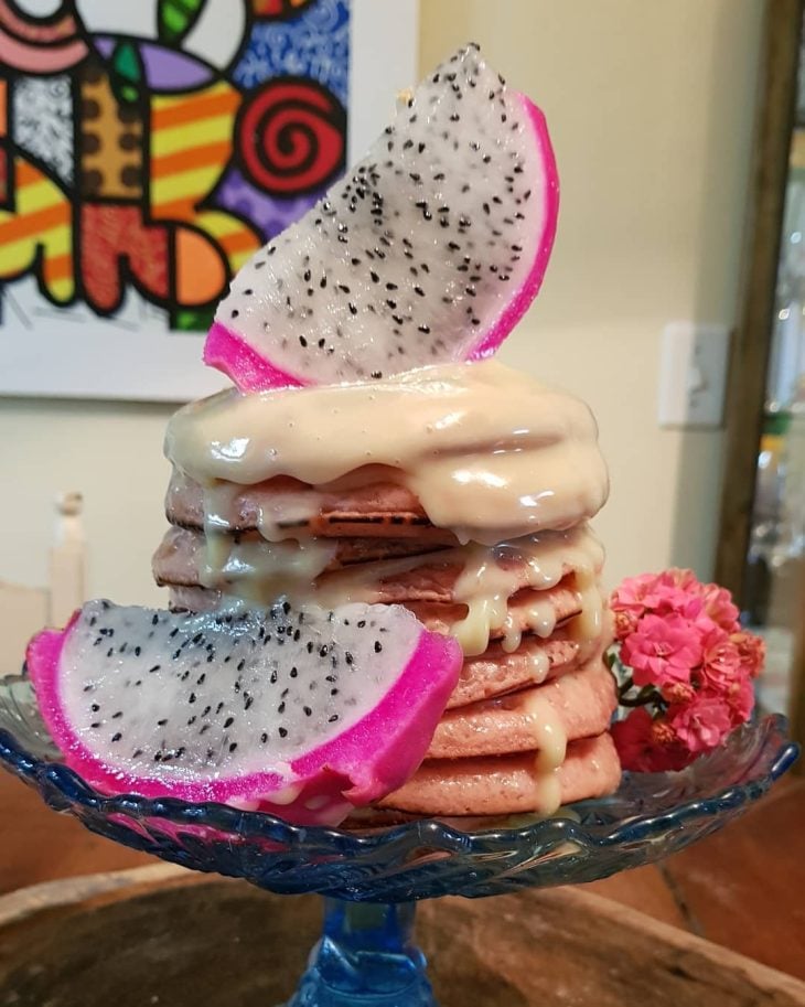 Panqueca americana de pitaya