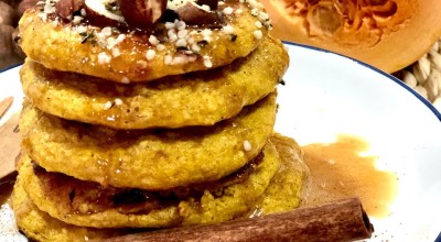 Panqueca de abóbora e aveia