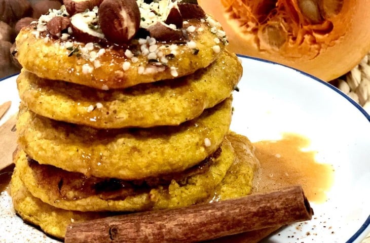 Panqueca de abóbora e aveia