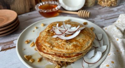 Panqueca de coco queimado