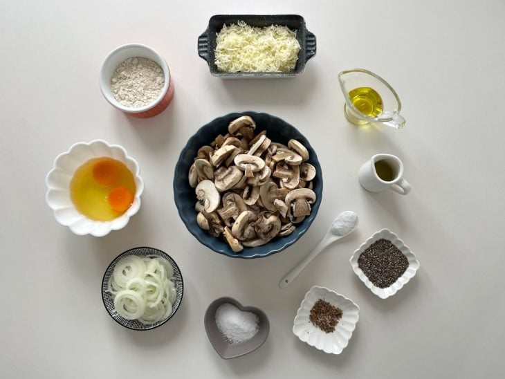 Ingredientes reunidos para o preparo da receita.