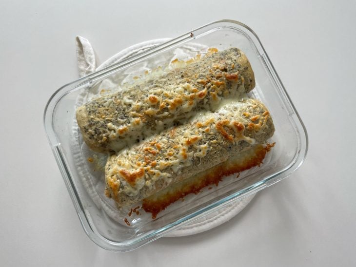 Panqueca de cogumelo saudável após tempo de forno.